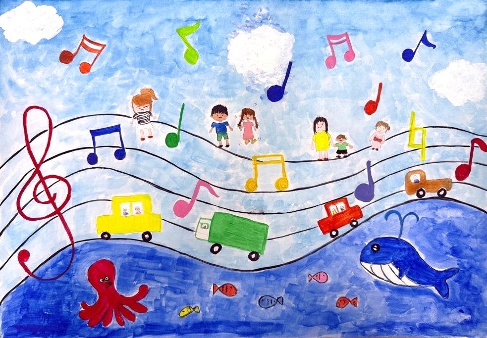 にぎやかなメロディーの橋